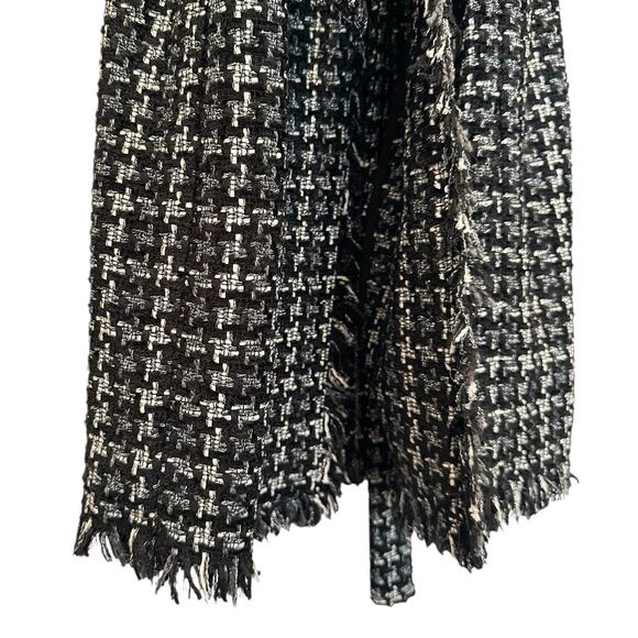 L'Agence Oakley Black and Ivory Metallic Houndstooth Jacket Coat 8 - Picture 6 of 13